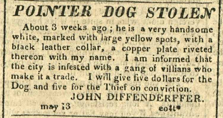 American Commercial and Daily Advertiser, May 13, 1814. Maryland State Archives SC3392