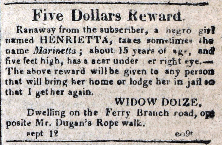 American Commercial and Daily Advertiser, September 12, 1814. Maryland State Archives, SC3392.